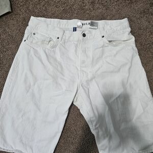 H&M Regular Fit White Shorts